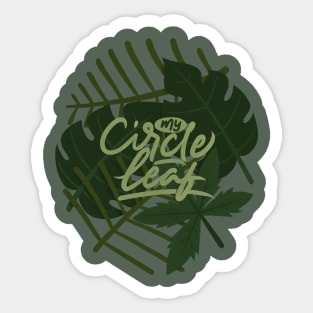 my circle leaf Sticker